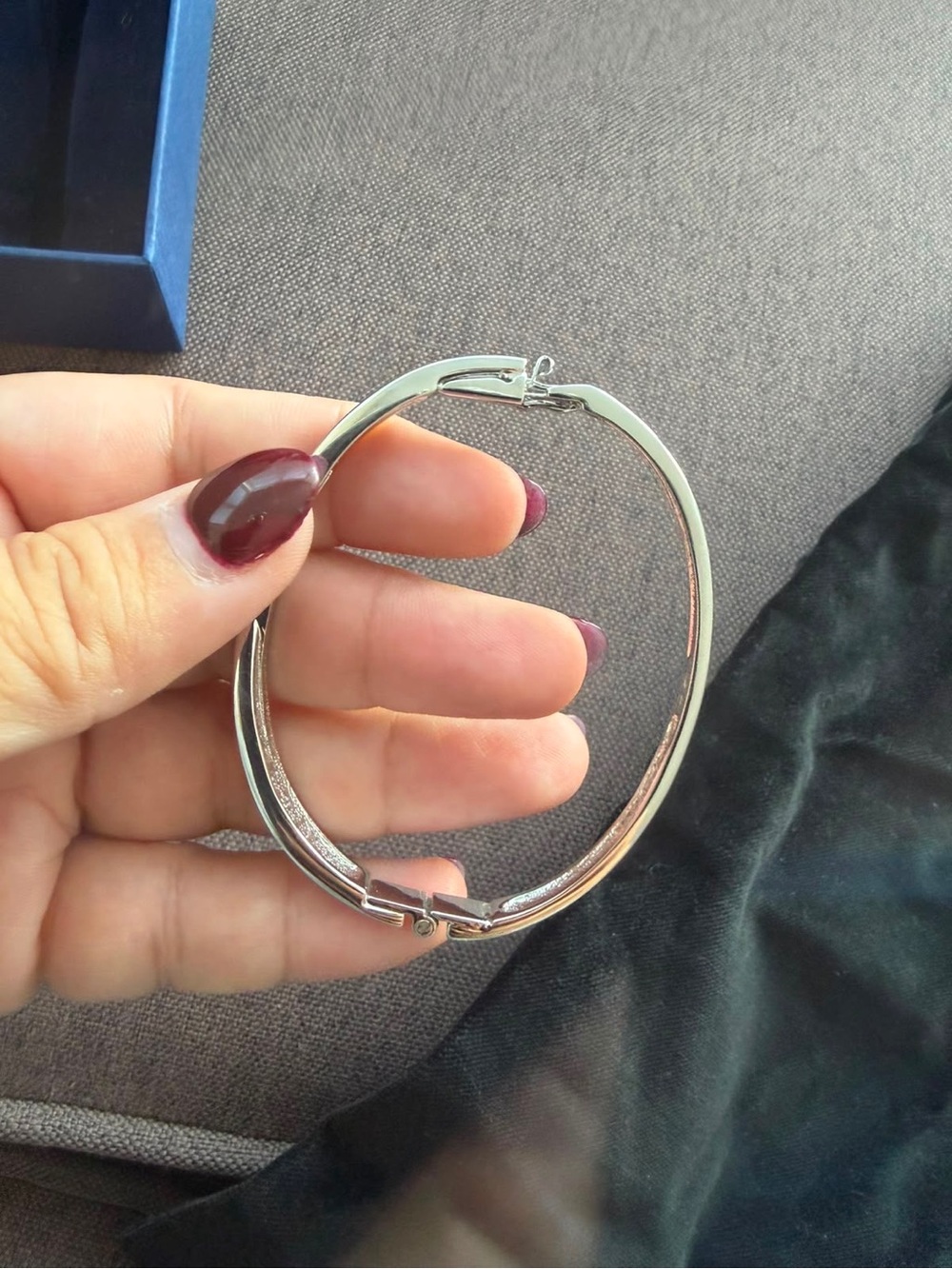 Swarovski Silver-Tone Crystal Bangle Bracelet - Picture 7 of 14